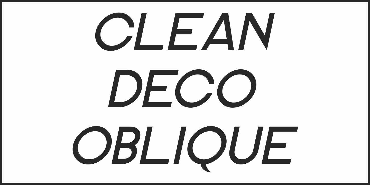 Clean Deco JNL Regular Font preview
